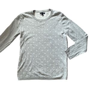 Tommy Hilfiger light grey polka dot sweater size M